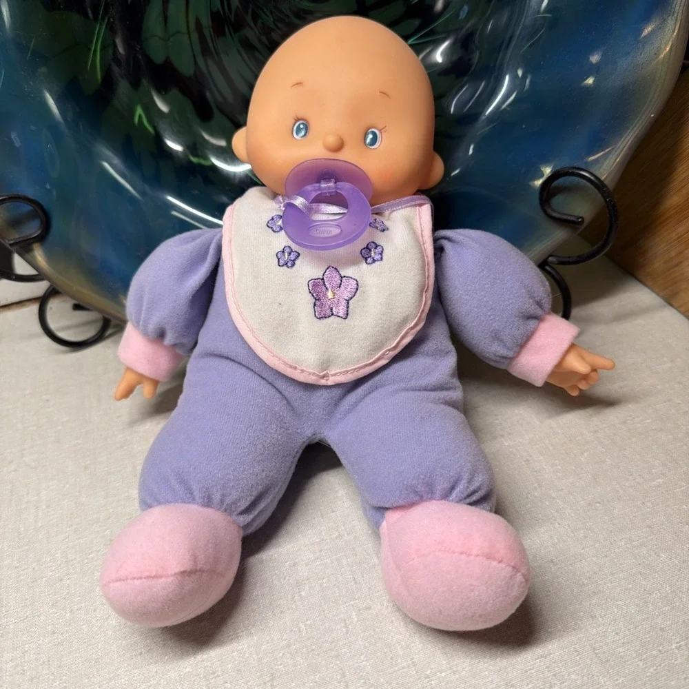 Cititoy Soft Cloth Baby Doll Vinyl Head Brown Dog Outfit Vintage 10